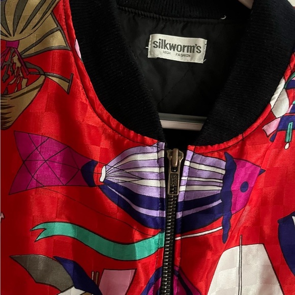 SOLD Vintage Silkworms Psychedelic Bomber Jacket - Picture 3 of 6